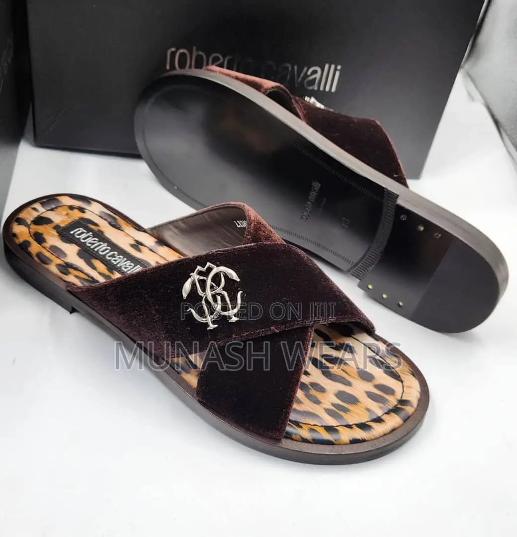 Italian Roberto Cavalli Velvet Slipers