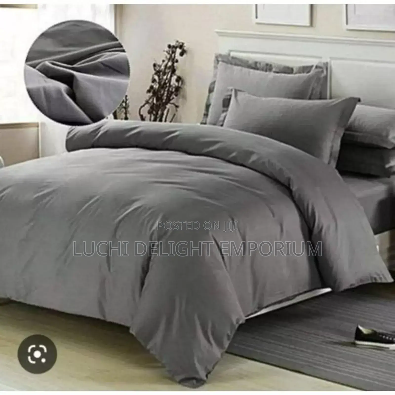 High Quality Plain Ash Duvet+Bedsheet With Pillow Cases 6x6