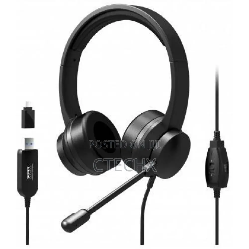 Logik Headset Usb-a/Usb-C Black