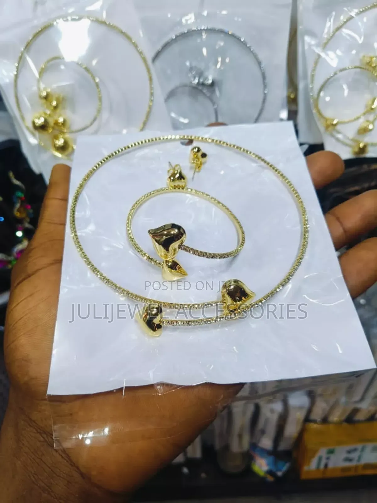 Non Tarnish Ladies Cord Choker Necklace Set