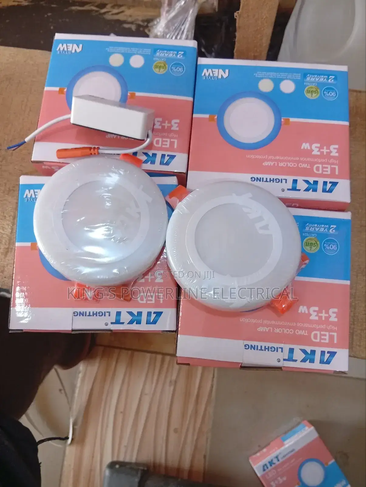 White and Blue Akt Pop Lights