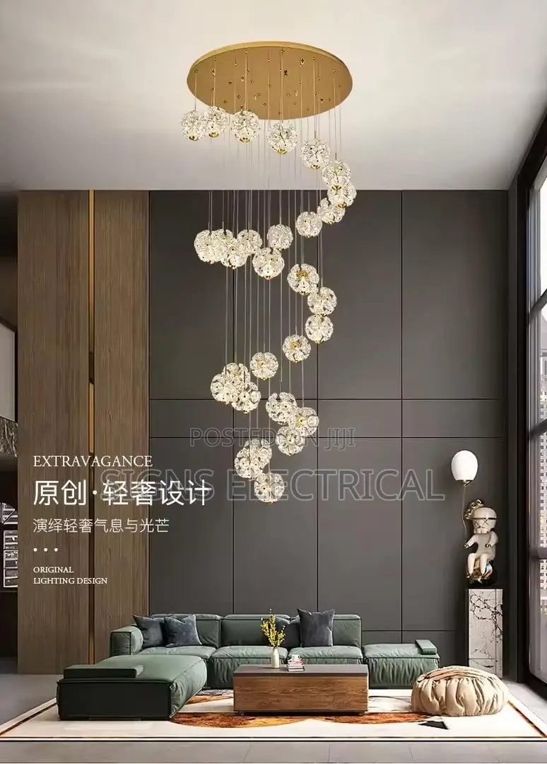 Crystal Chandelier Light Luxury Modern Living Room