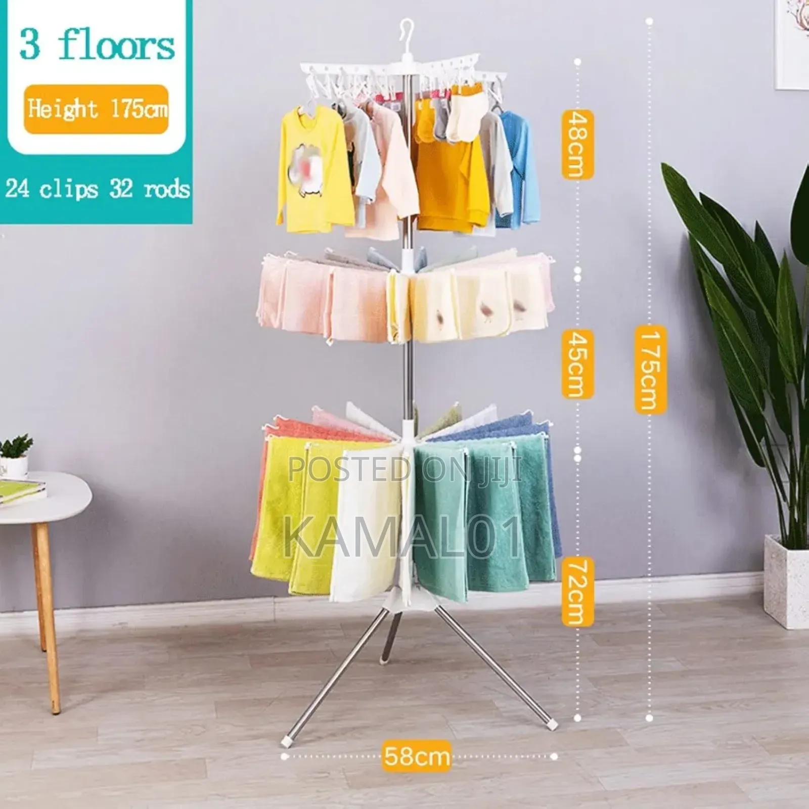 Laundry Hanger Drying Rack Clothing Foldable