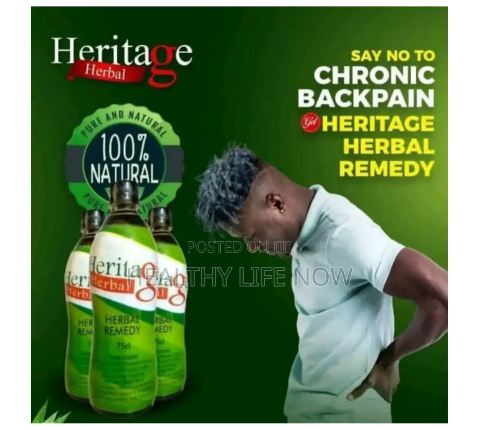 Having Back Pain? Use Heritage Herbal Remedy