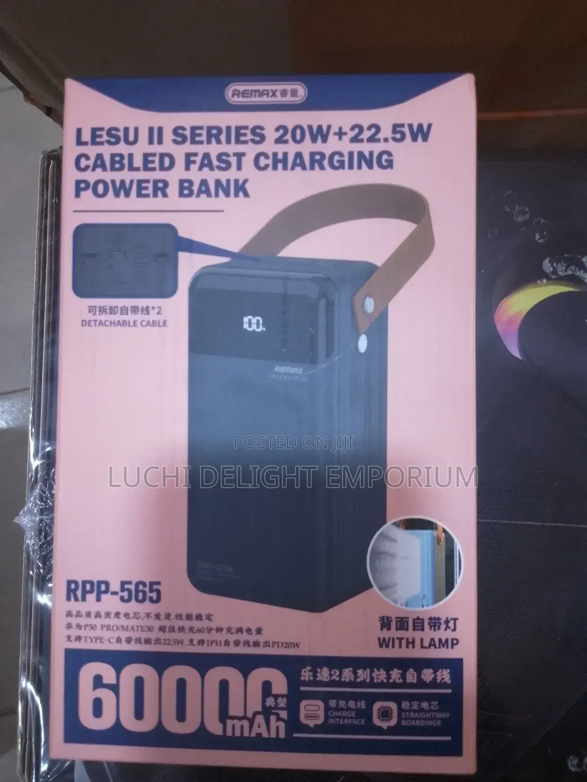 Remax Lesu Ll Series 20w+22.5w Cabled Power Bank - 60000mah