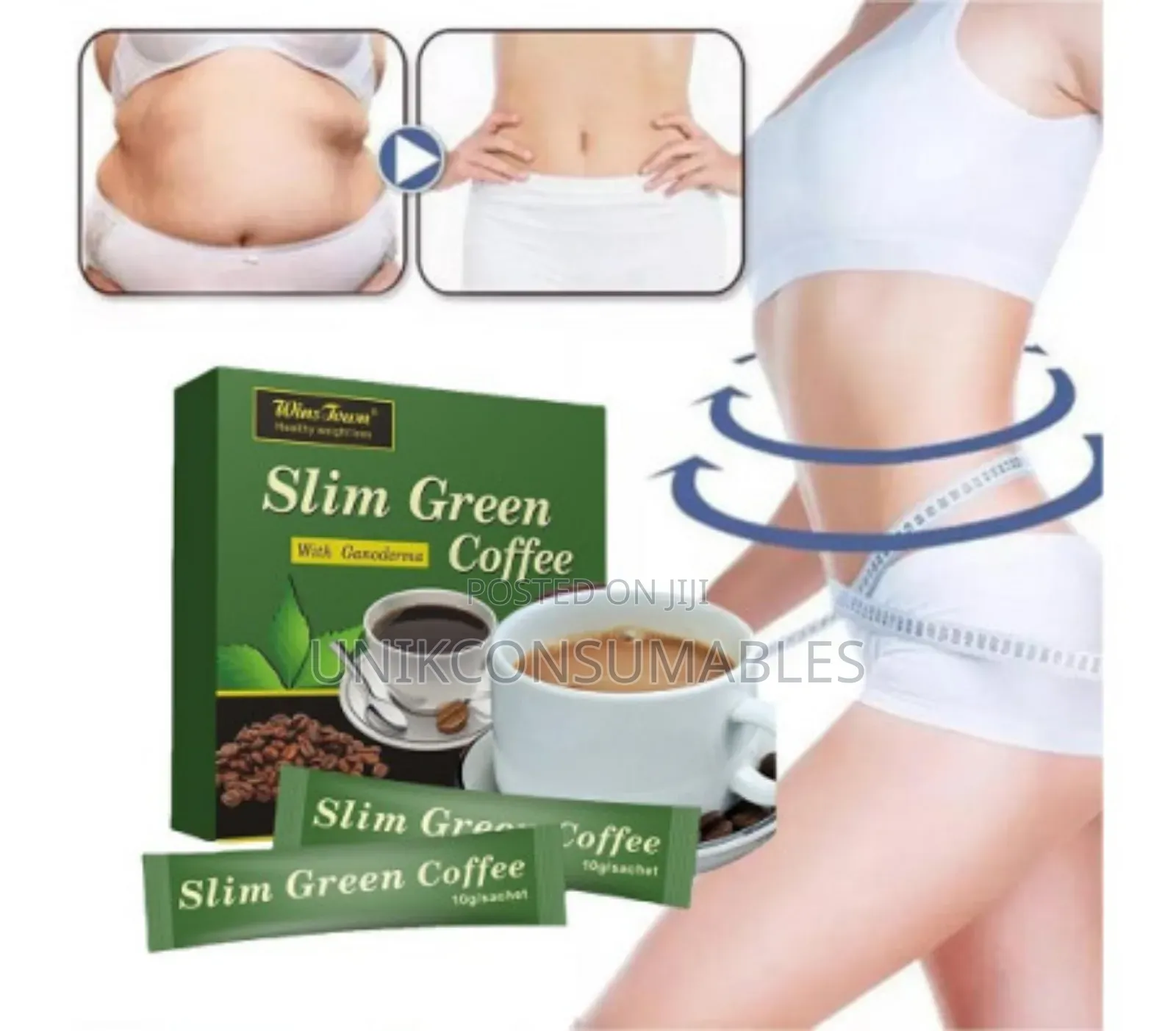 Wins Town Slim Green Coffee With Ganoderma, 180 G