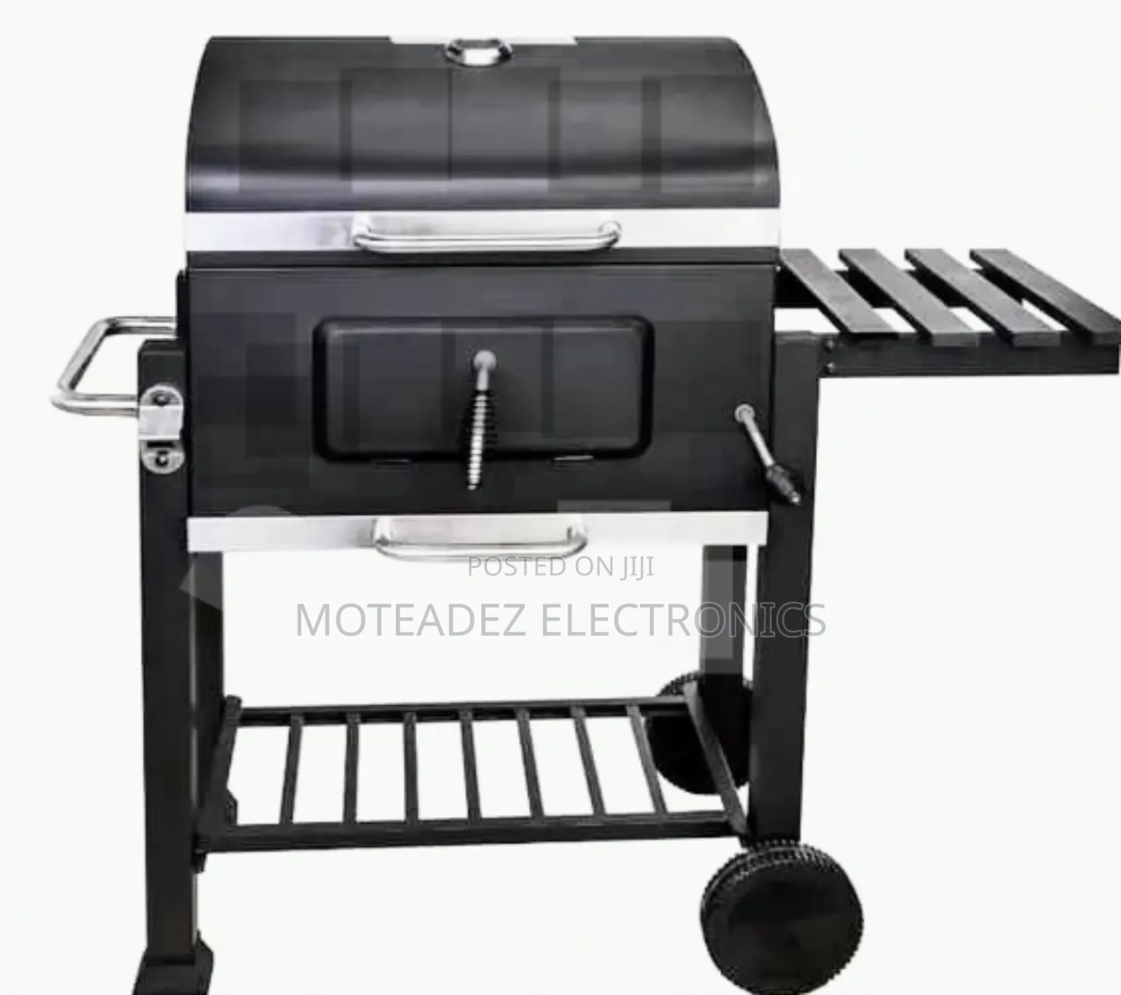 Heavy Duty Commercial Smokeless BBQ Charcoal Grill Trolley/Side Table
