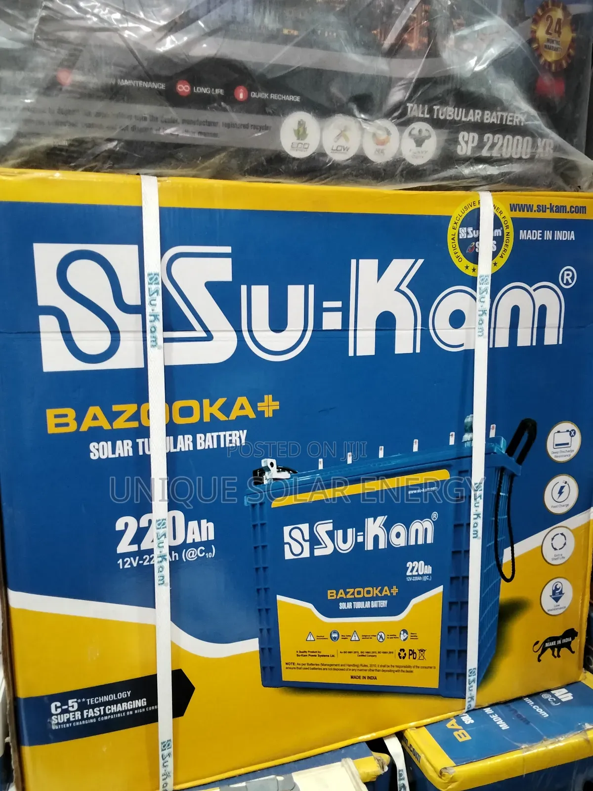 Sukam 22ah 12v Tubular Battery