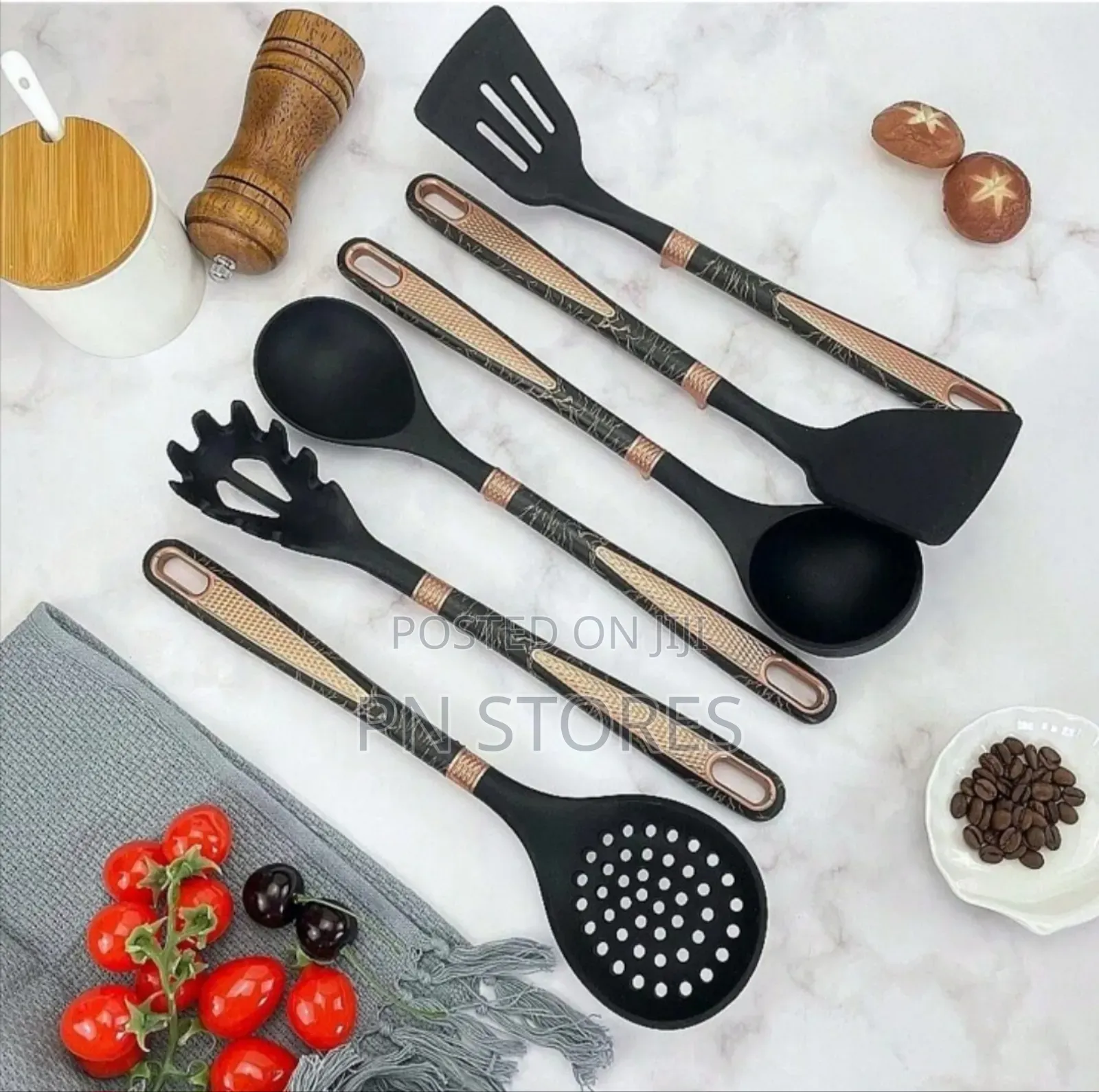 6pcs Quality Silicone Cooking Spoon