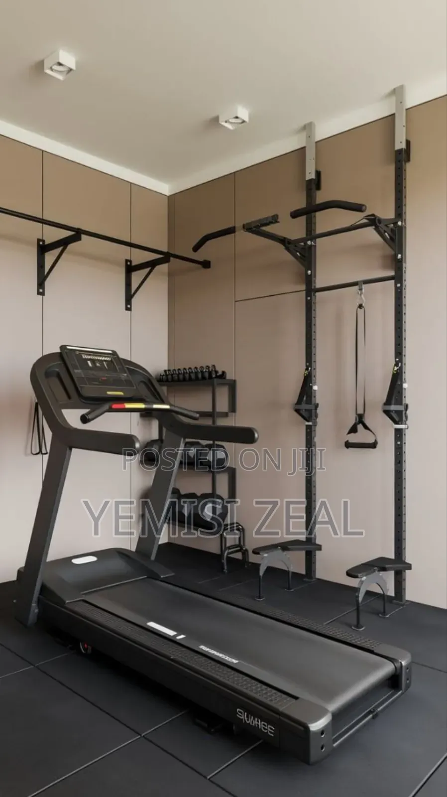 3hp Treadmill Machine With Twister, Dumbbells And Massager