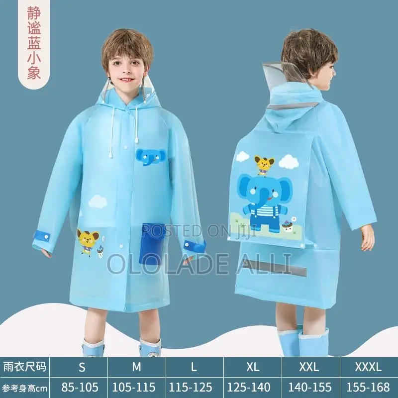 Cute Children Raincoat With Waterproof Bag