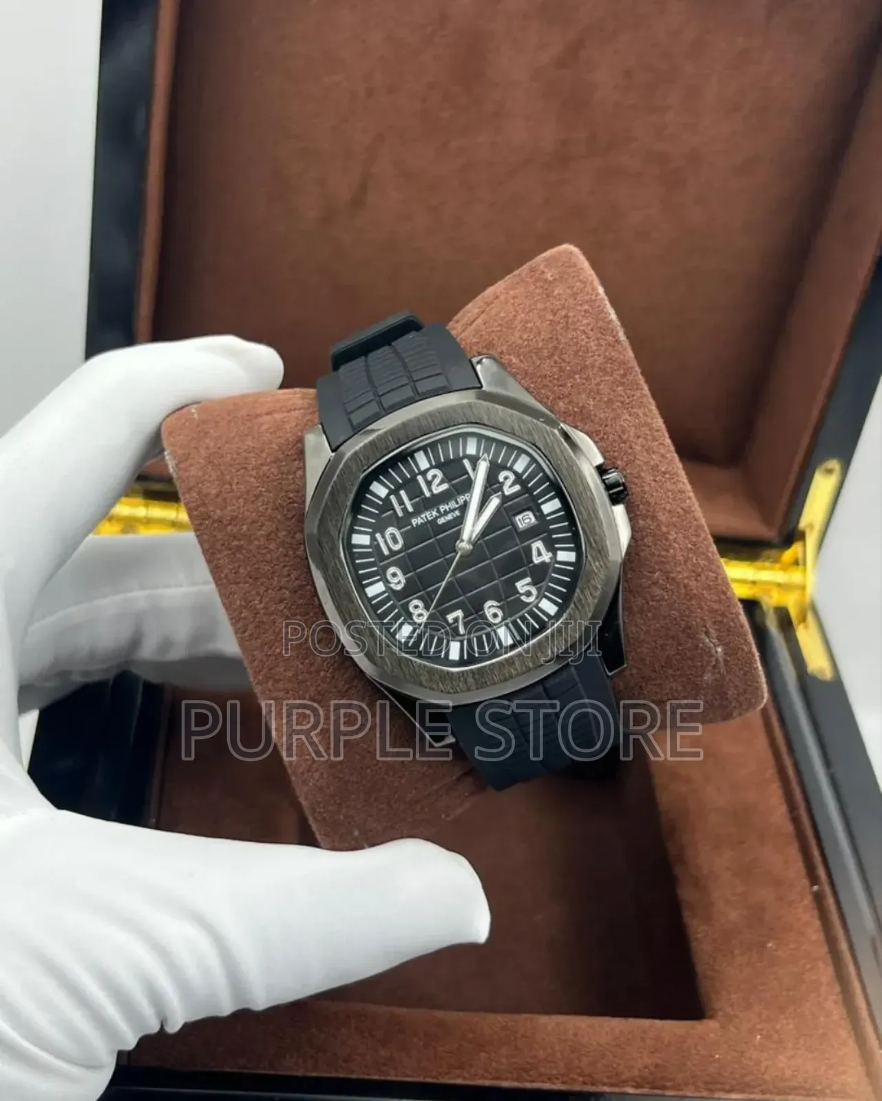 Patek Philippe. Rubber--Strap_black