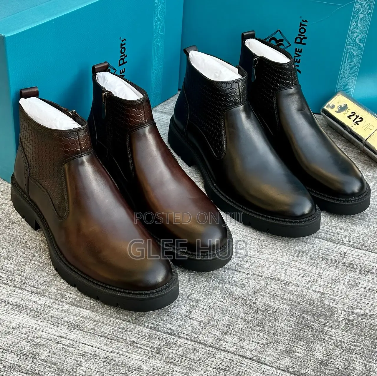 Steve Riots Half-patterned Boots