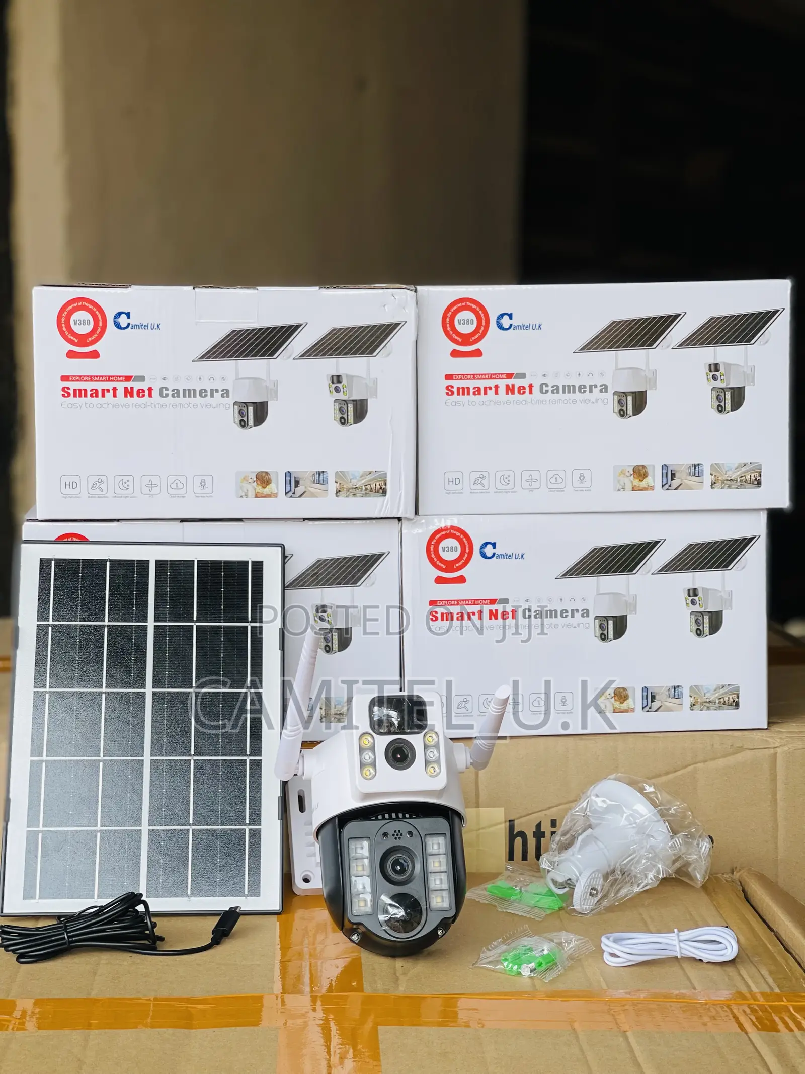 V380 Pro 4g Dual Lens Solar Powered PTZ Security Camera