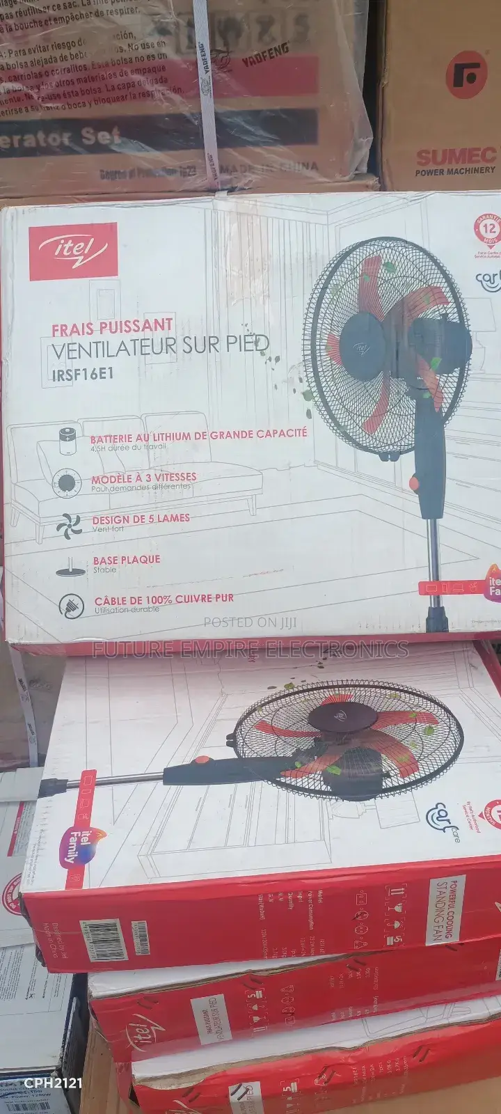 Original 18inche Itel Powerful Cooling Standing Solar Fan