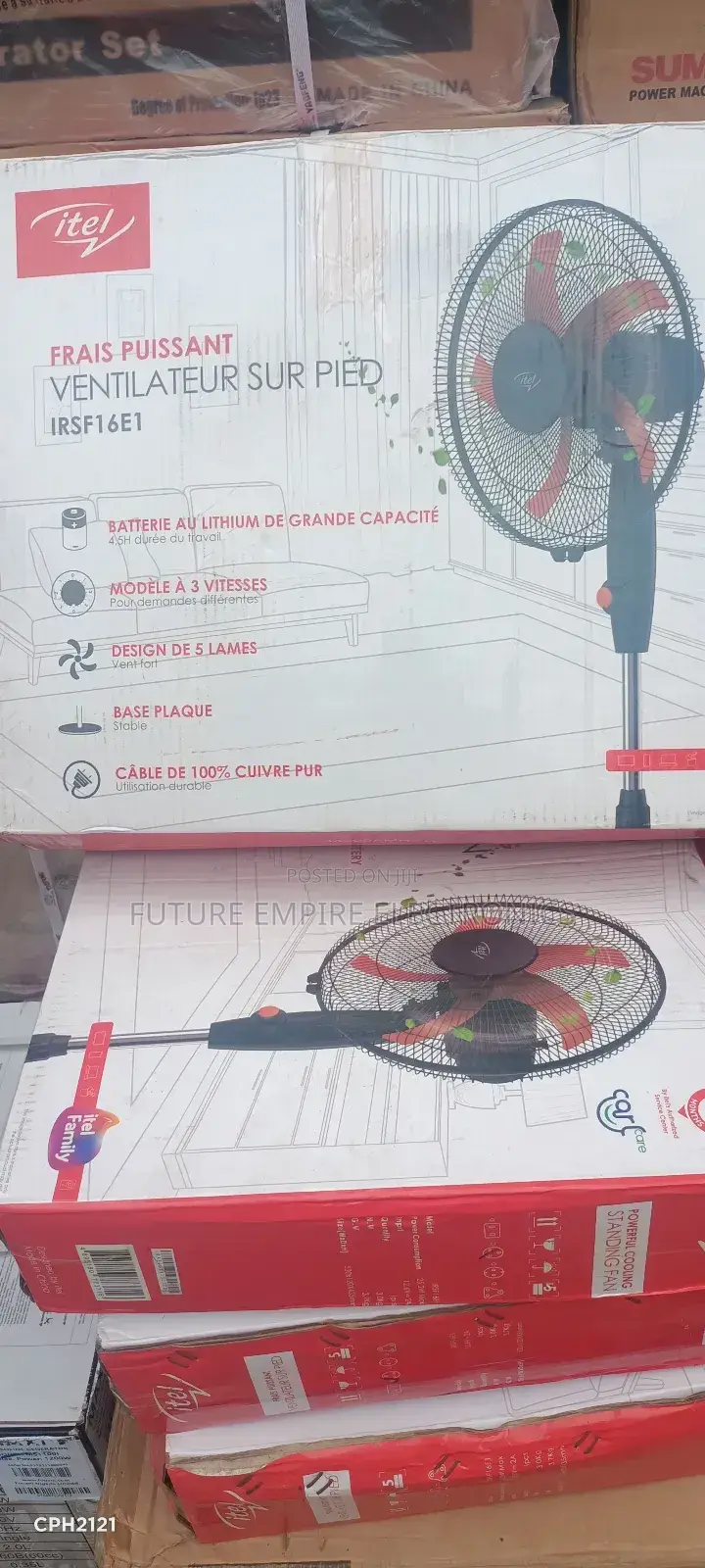 Original 18inche Itel Powerful Cooling Standing Solar Fan