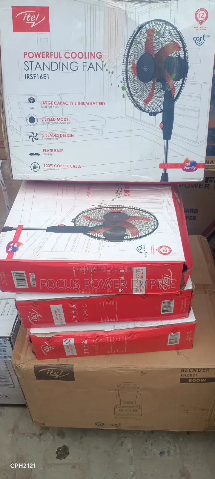 Original 18inche Itel Powerful Cooling Standing Solar Fan