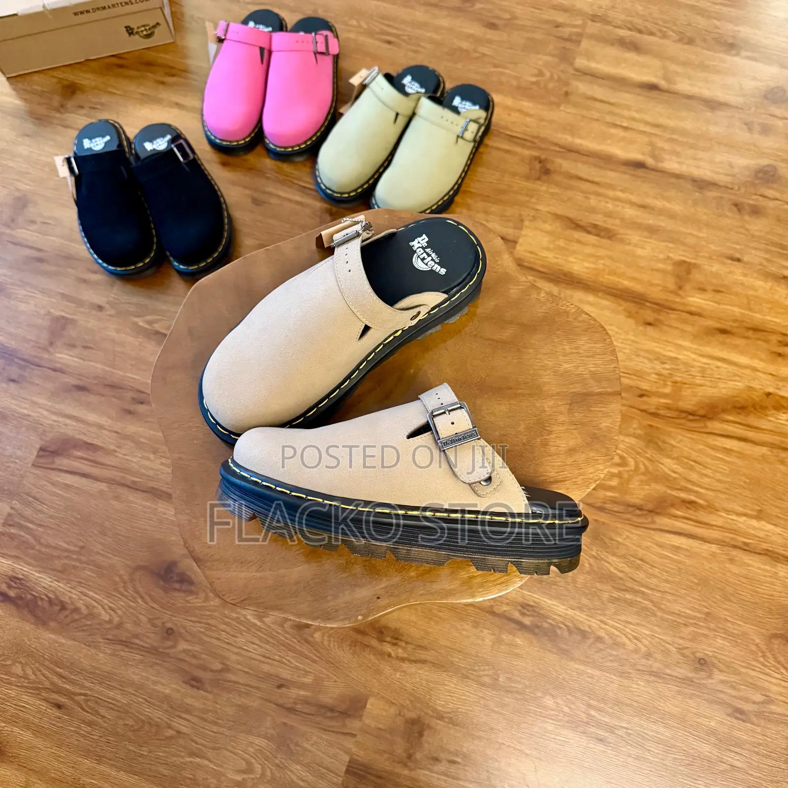 Original Dr Martens Zebzag Suede Casual Slingback Mules