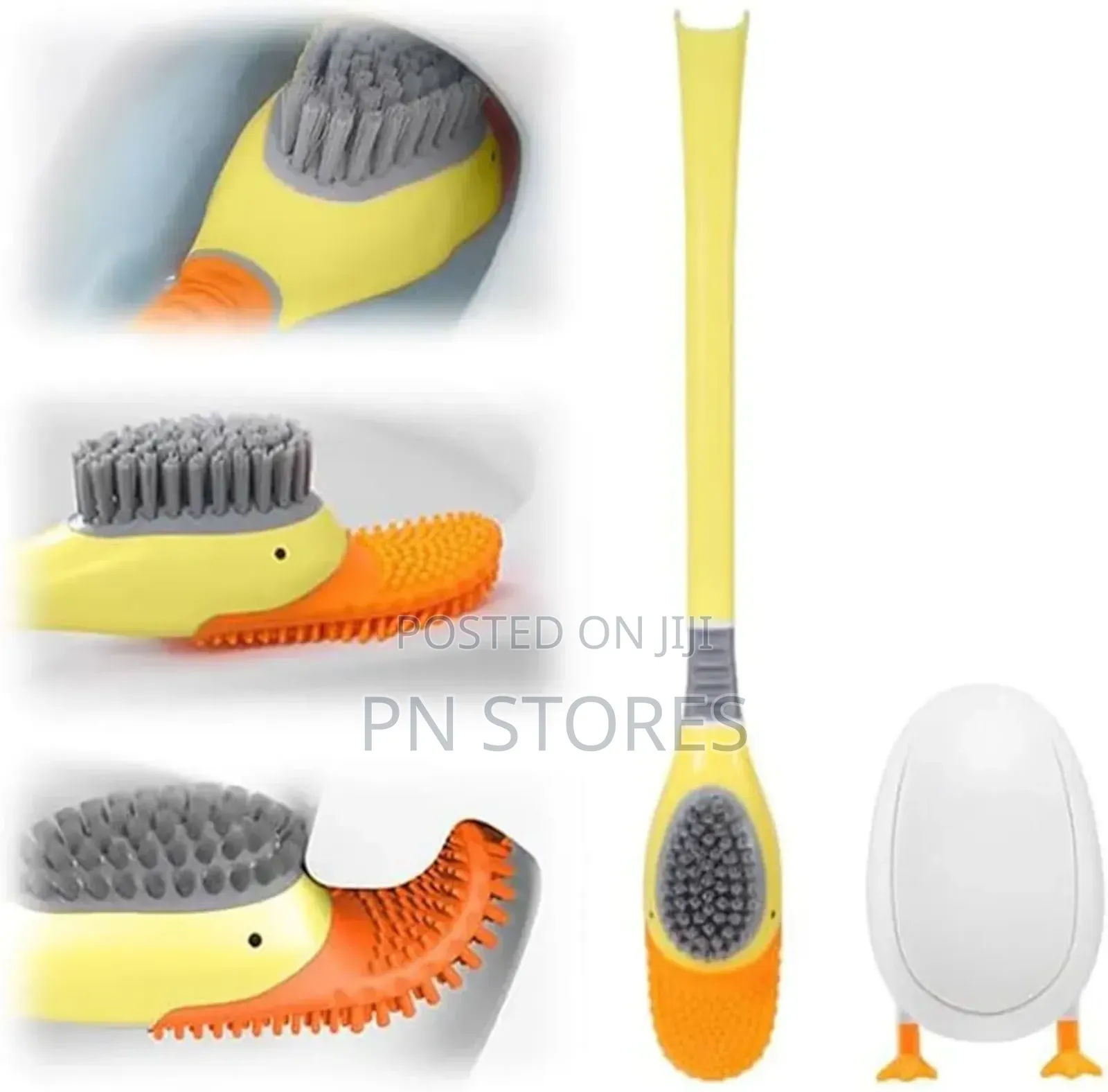 Duck Shaped Toilet Brush and Holder Set, Silicone
