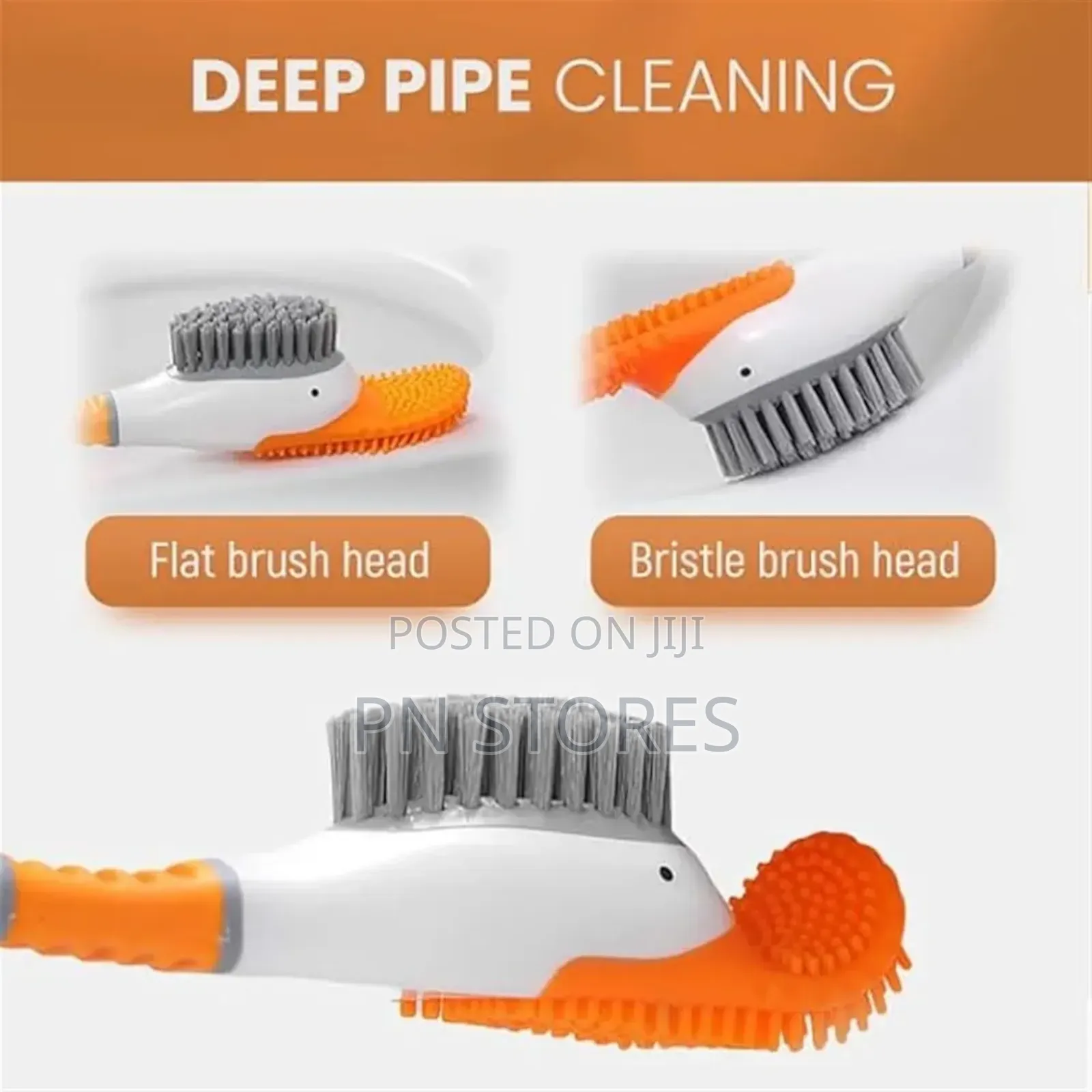 Duck Shaped Toilet Brush and Holder Set, Silicone