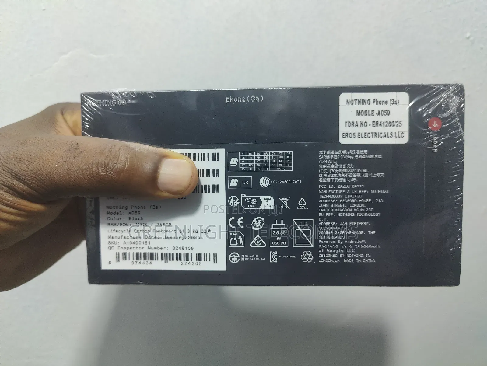 New Nothing Phone 3a 256 GB Black