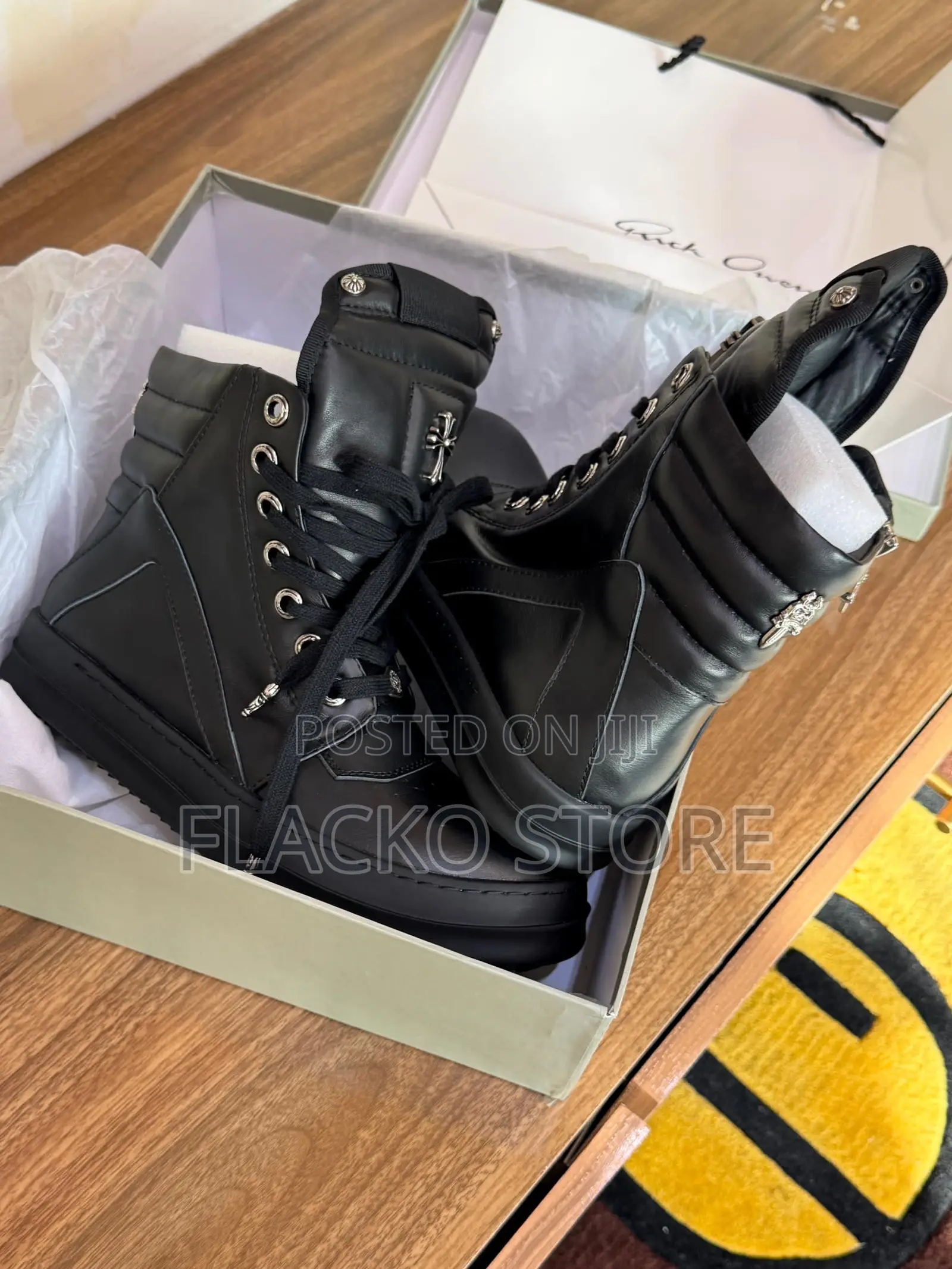 Original Chrome Hearts X Rick Owen Geobasket Boots