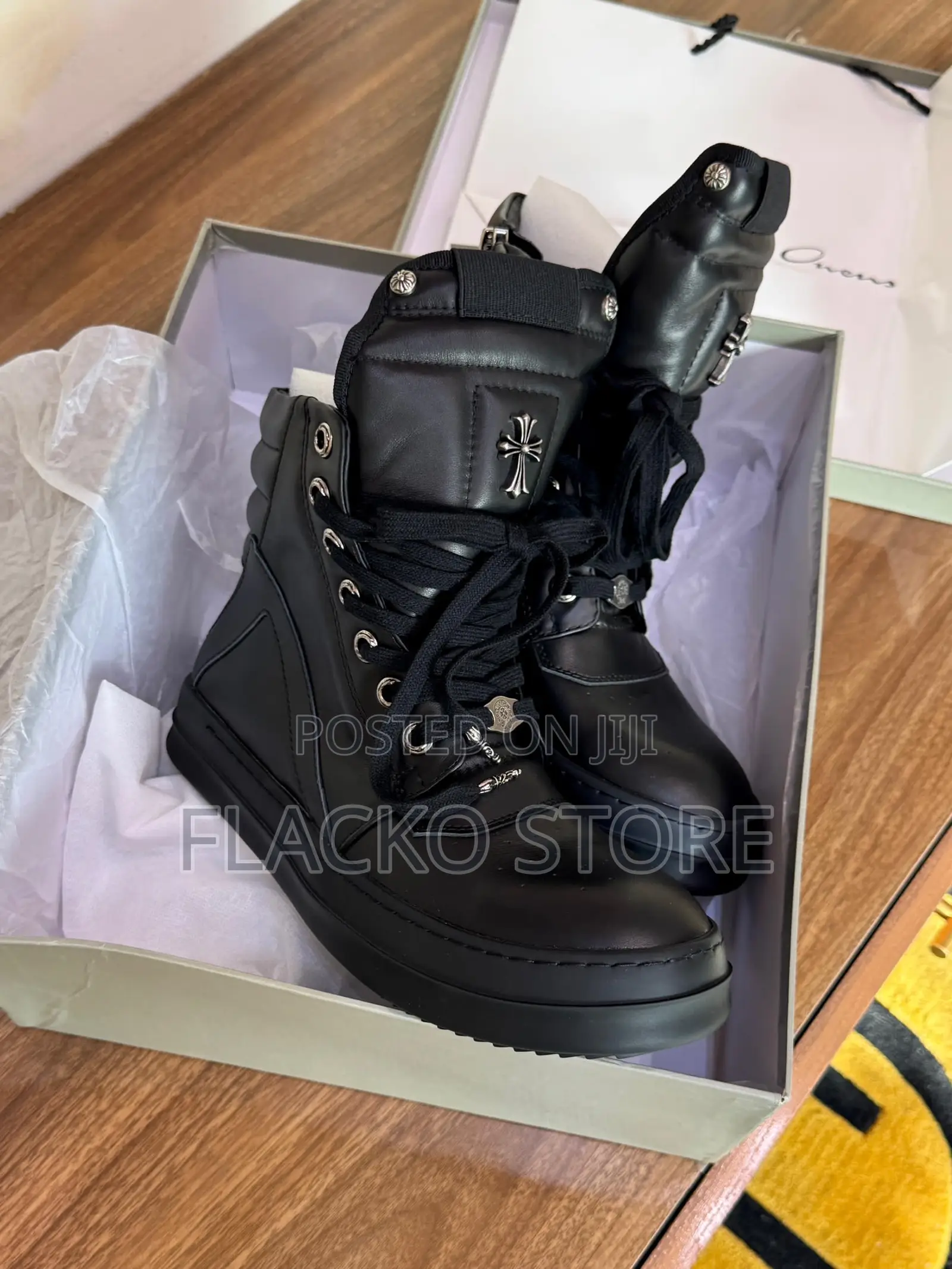 Original Chrome Hearts X Rick Owen Geobasket Boots