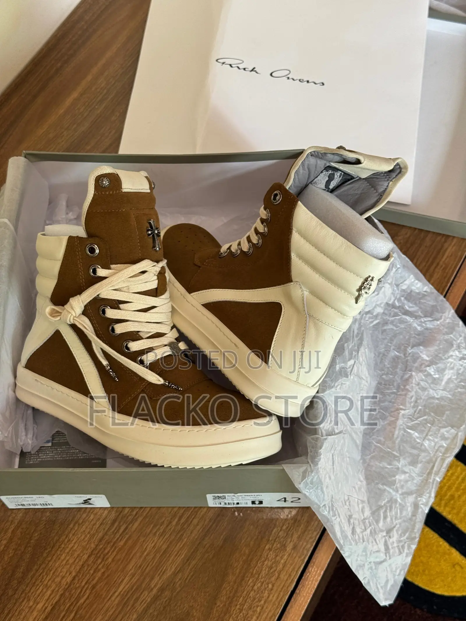 Original Chrome Hearts X Rick Owen Geobasket Boots