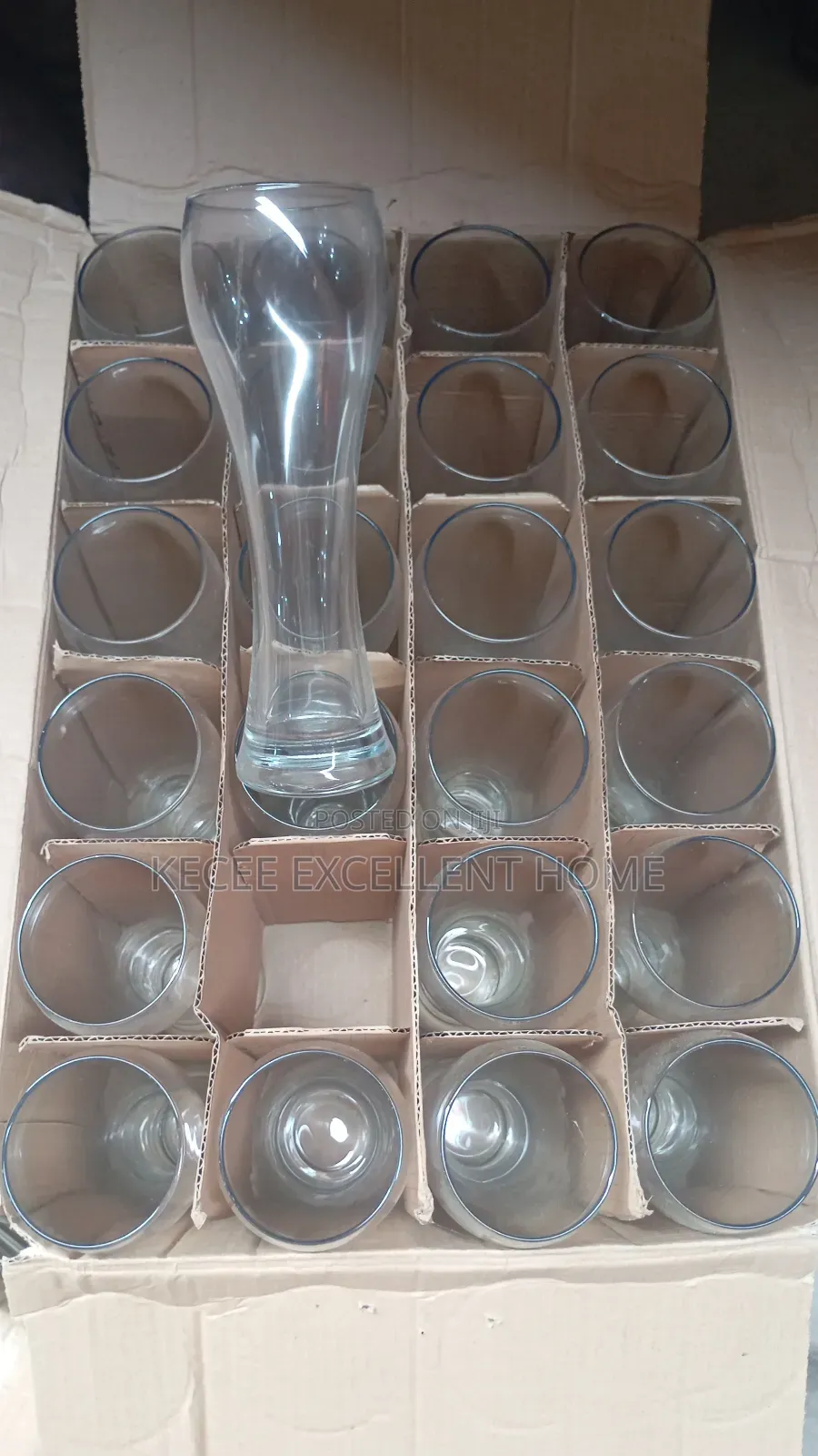 Beer Glass Cup 1 Full Bottle. 24pcs