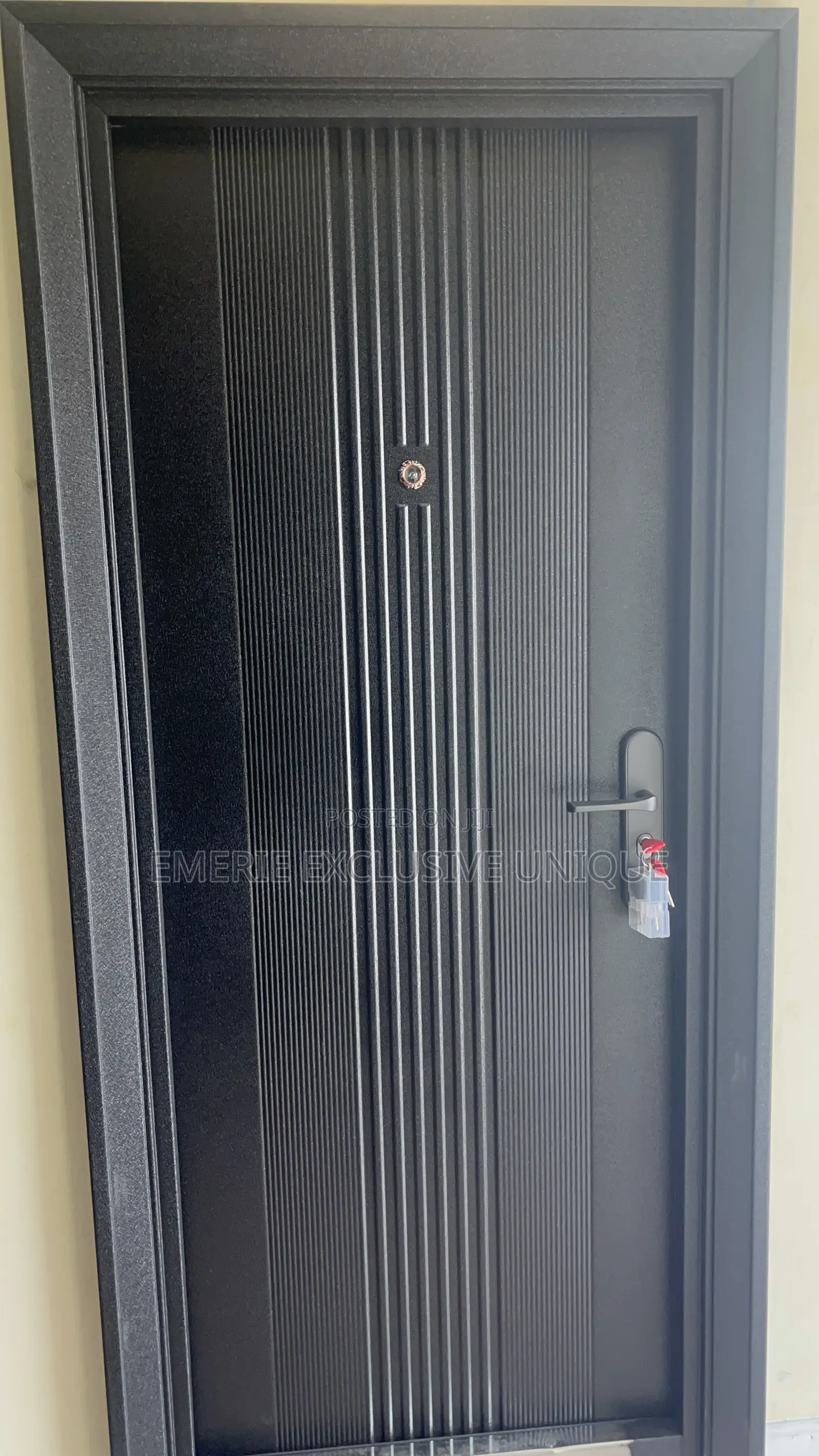 3ft Black Galvanized Steel Door Big Lines