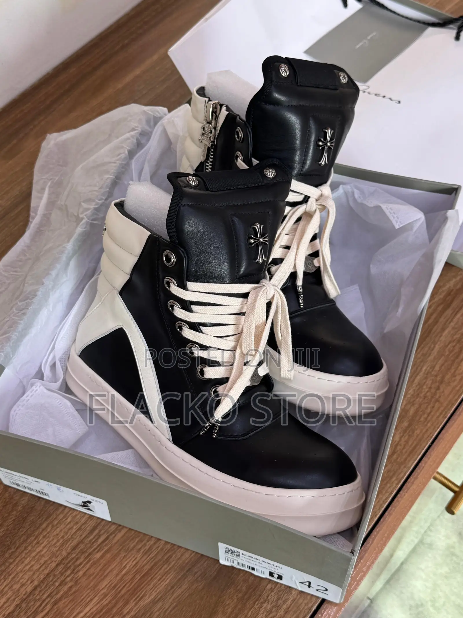 Original Chrome Hearts X Rick Owen Geobasket Boots