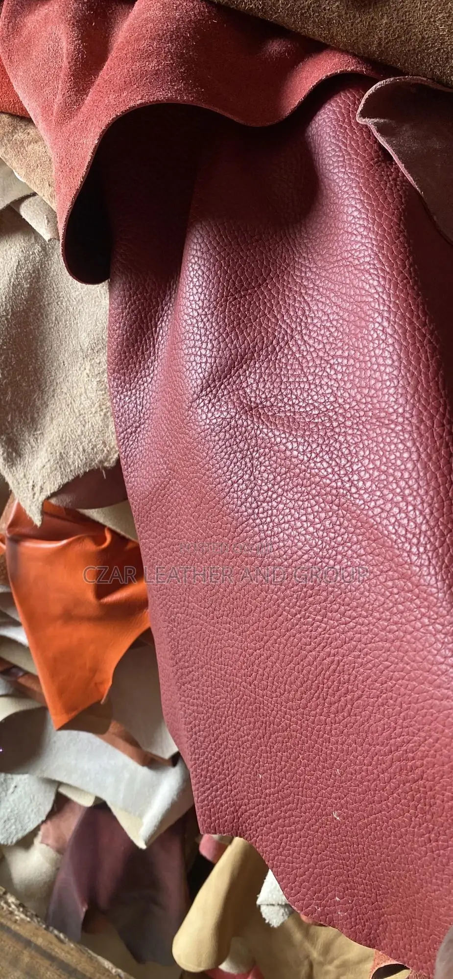 Wine Kampala Animal Italian Upholstery Skin Leather