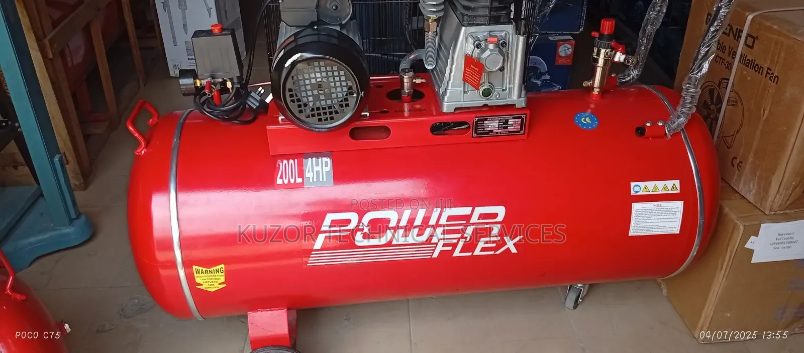 200ltrs Power Flex Air Compressor Machine