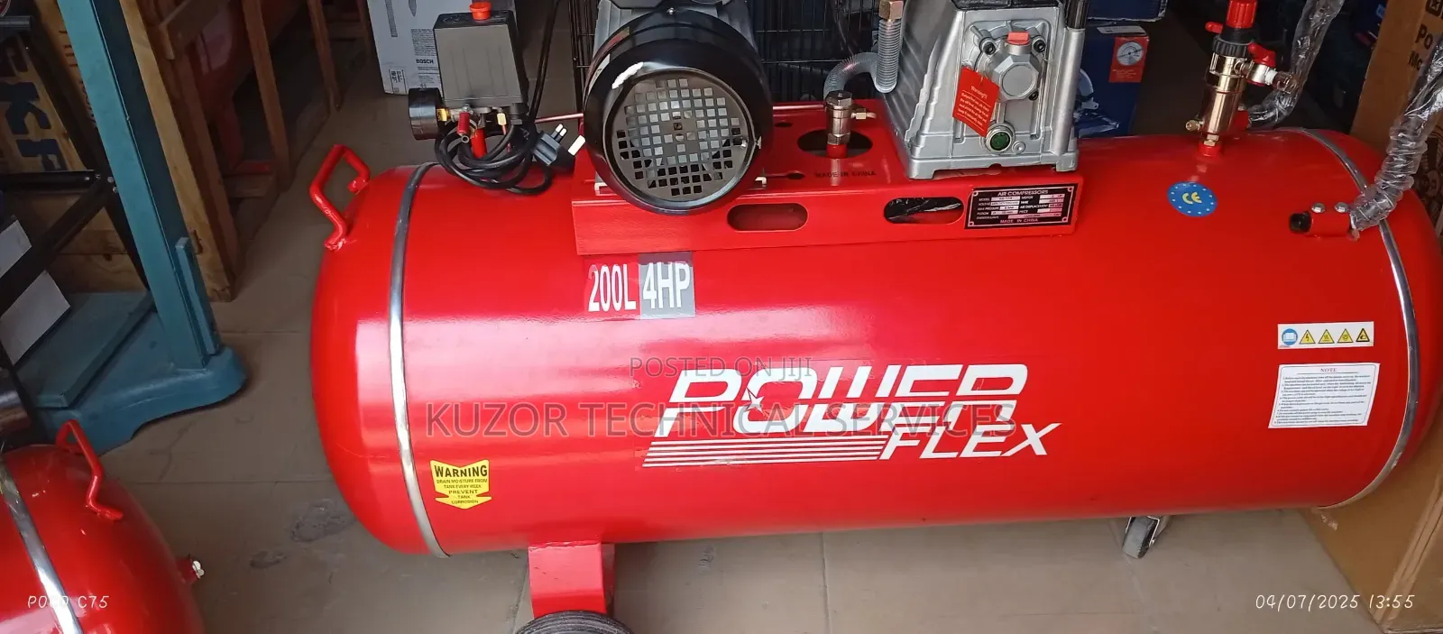 200ltrs Power Flex Air Compressor Machine