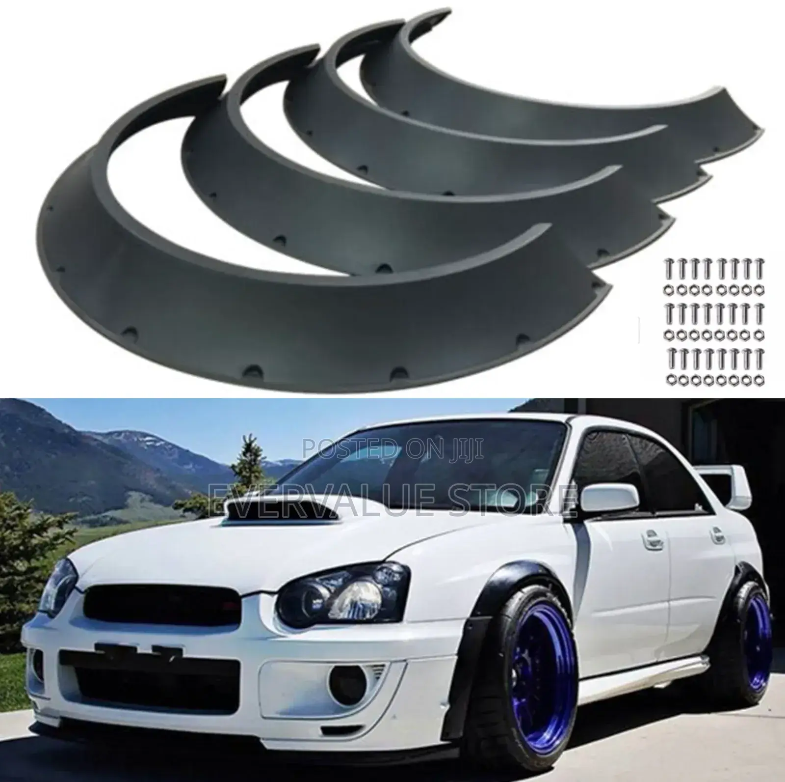 Universal 4 Pieces Wheel Fender Arch Flares.