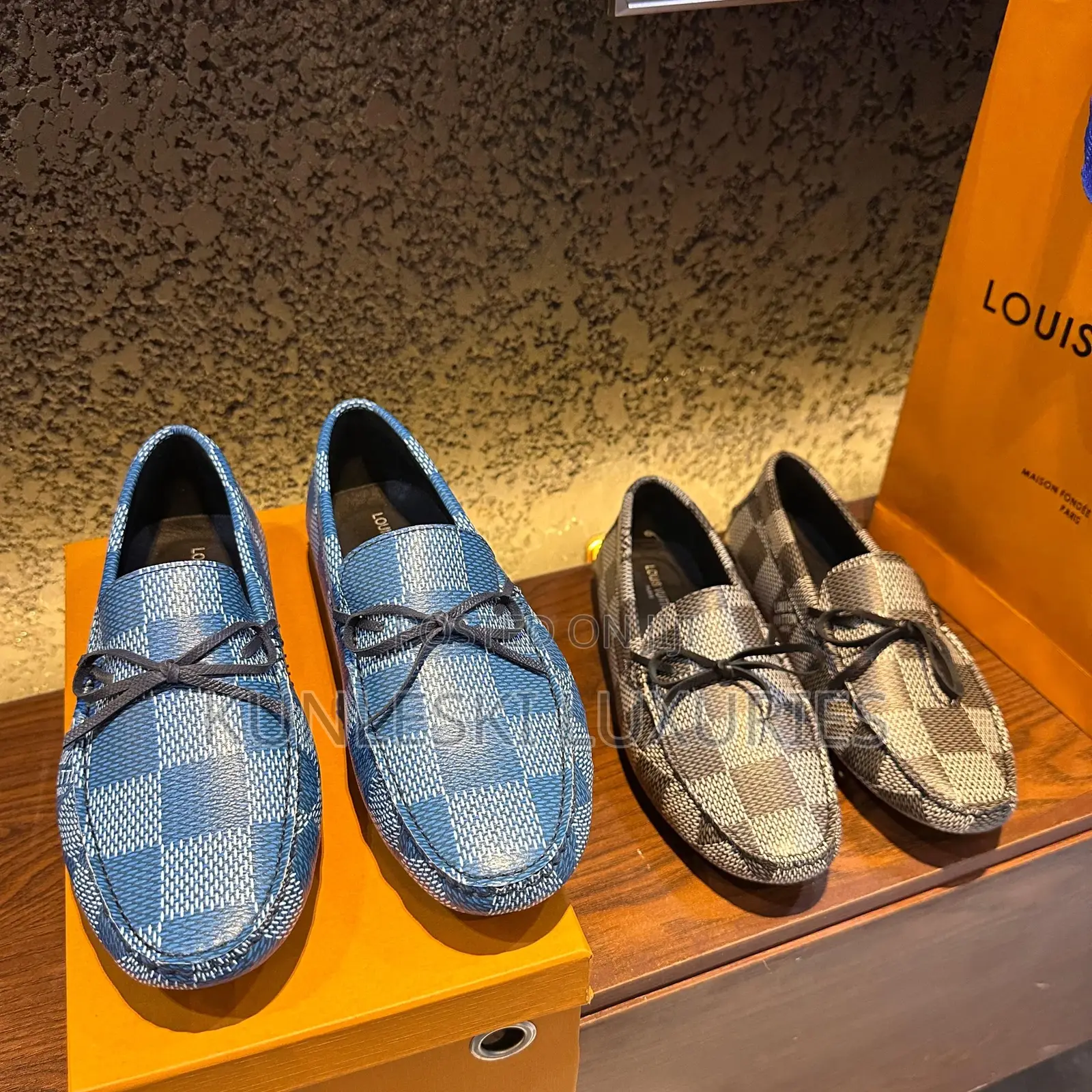 Original Louis Vuitton Check Design Loafers Collection