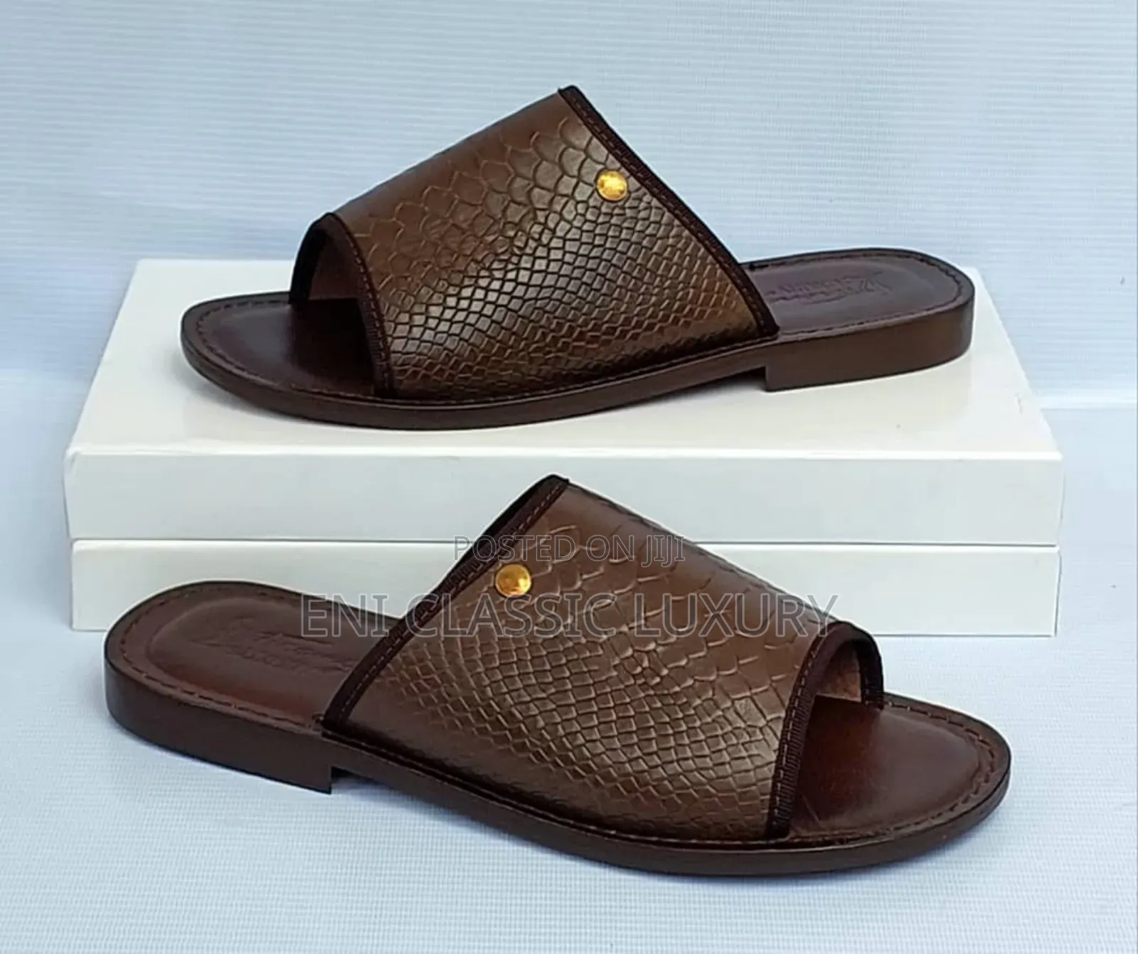 Pure Leather Slippers Original Made In Italy Available