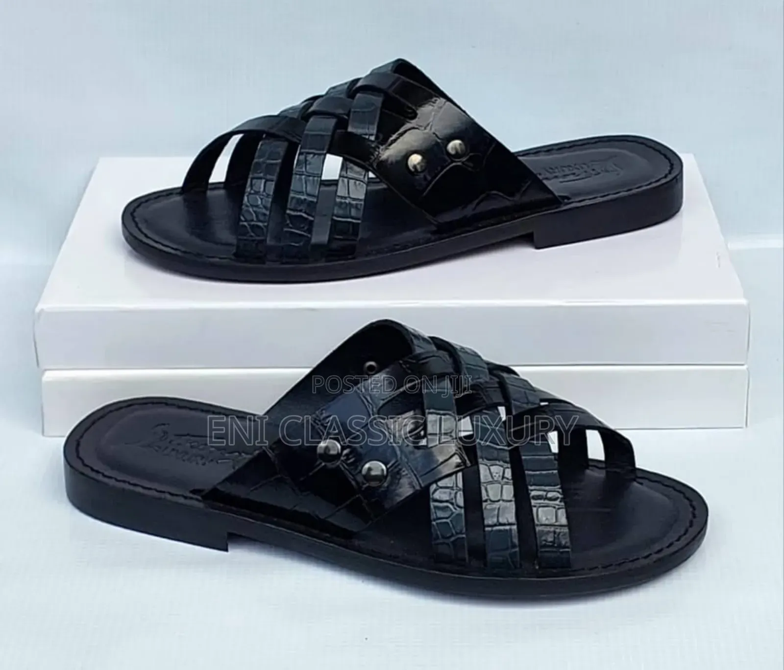 Pure Leather Slippers Original Made In Italy Available