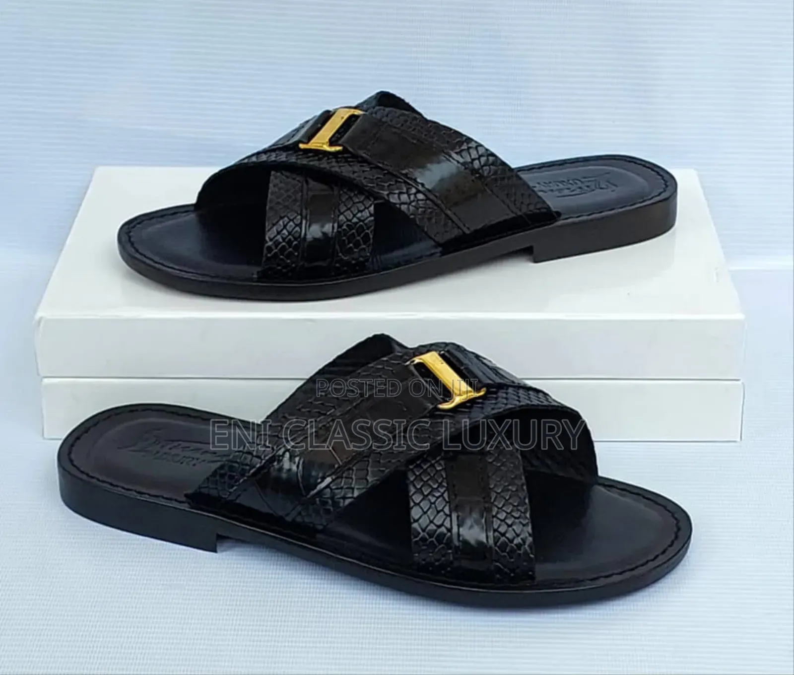 Pure Leather Slippers Original Made In Italy Available