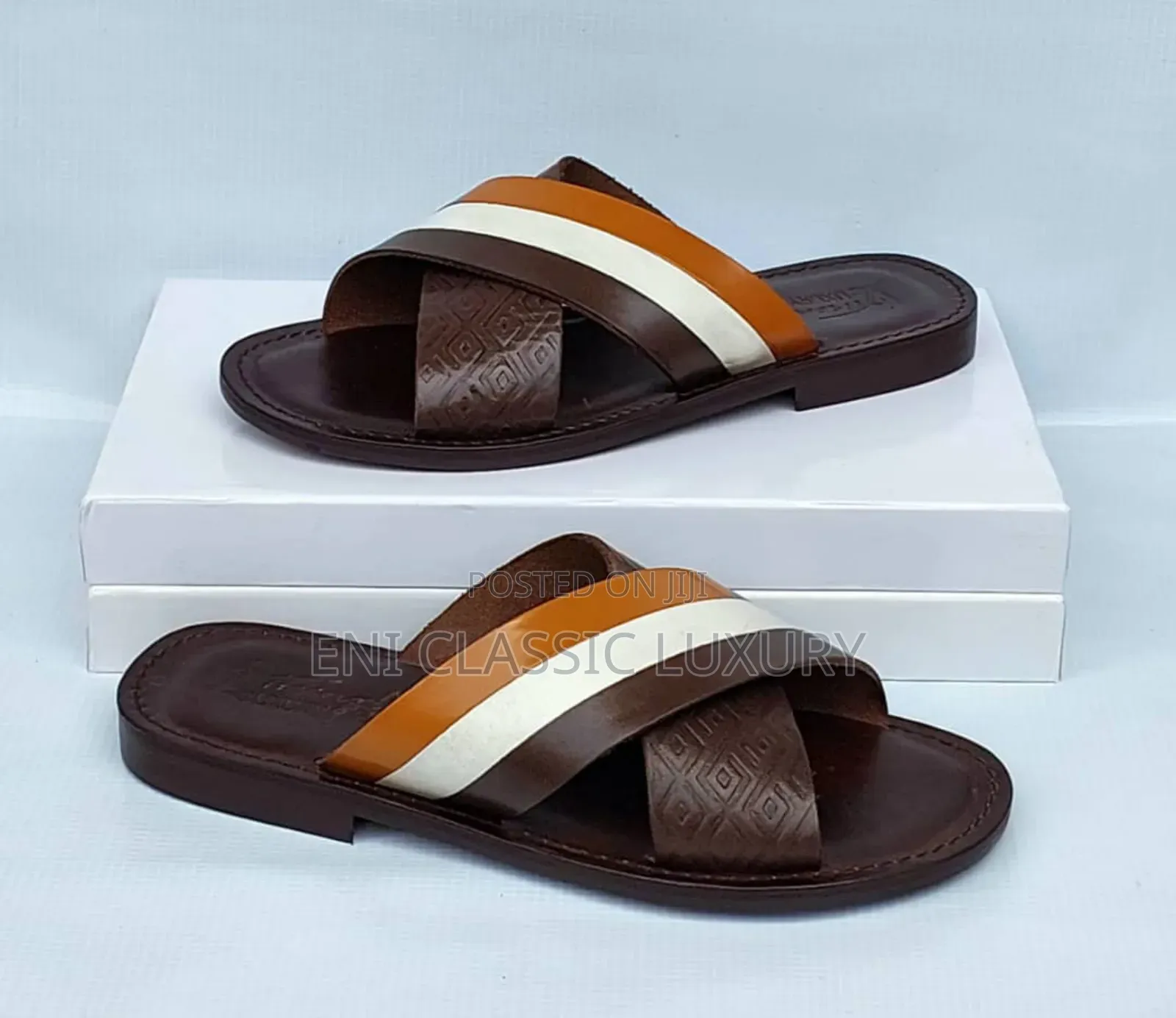 Pure Leather Slippers Original Made In Italy Available