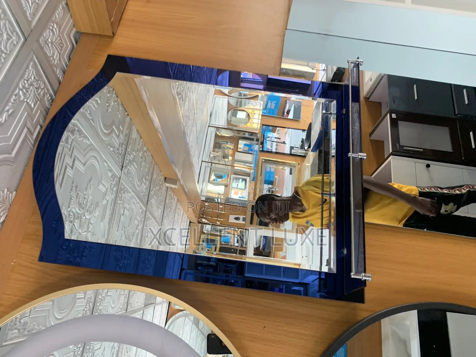 Plain Mirror With Single Shelf