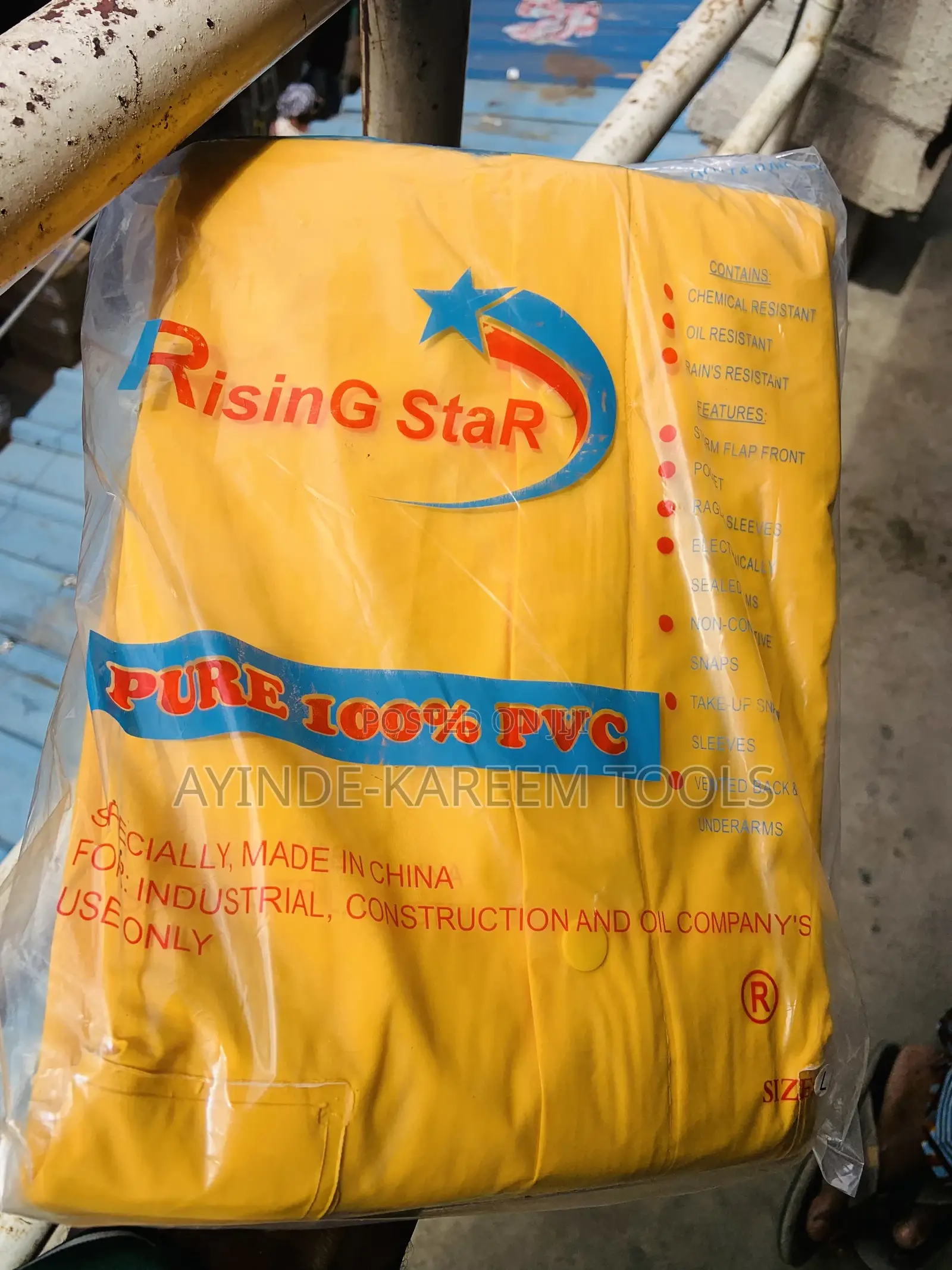 100% Pvc Gown Rain Coat