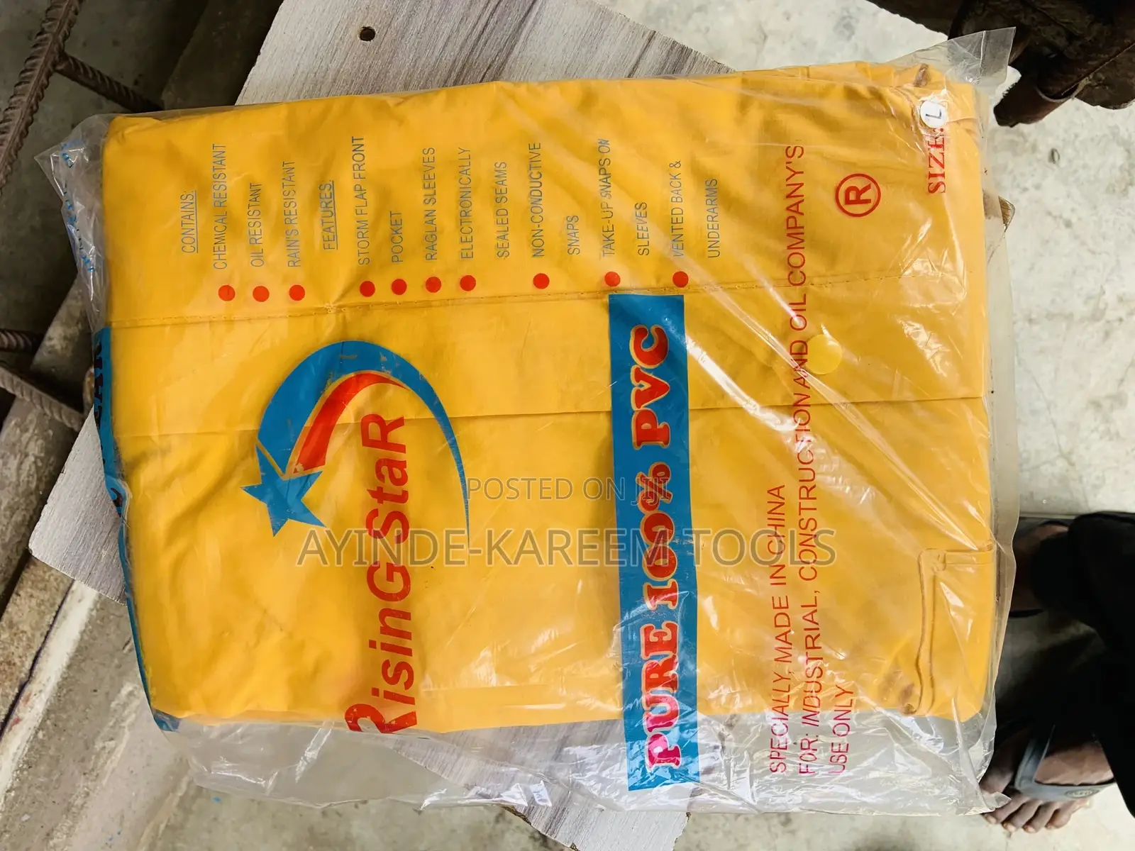 100% Pvc Gown Rain Coat