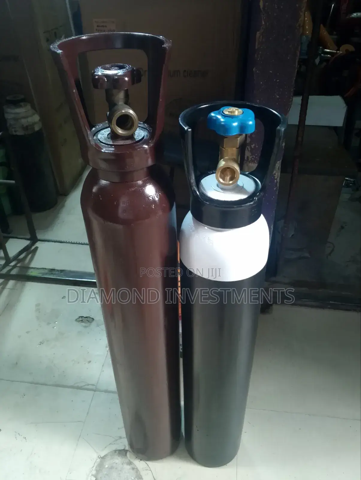 Set Of Oxygen And Acetylene Cylinder