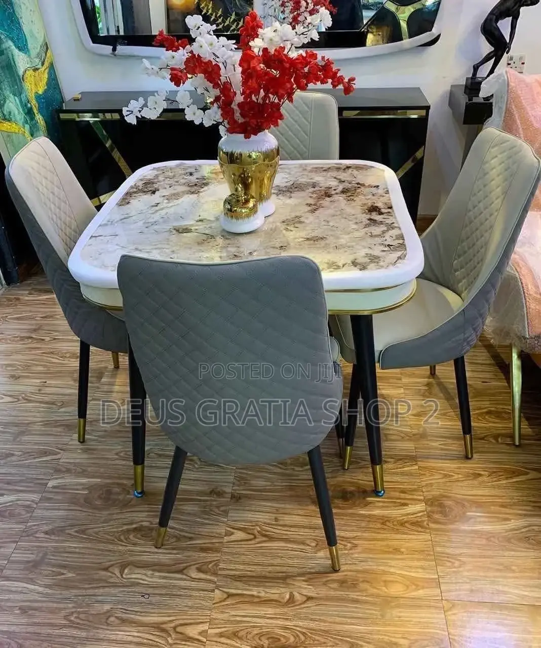 Marble Dining Table and Chairs