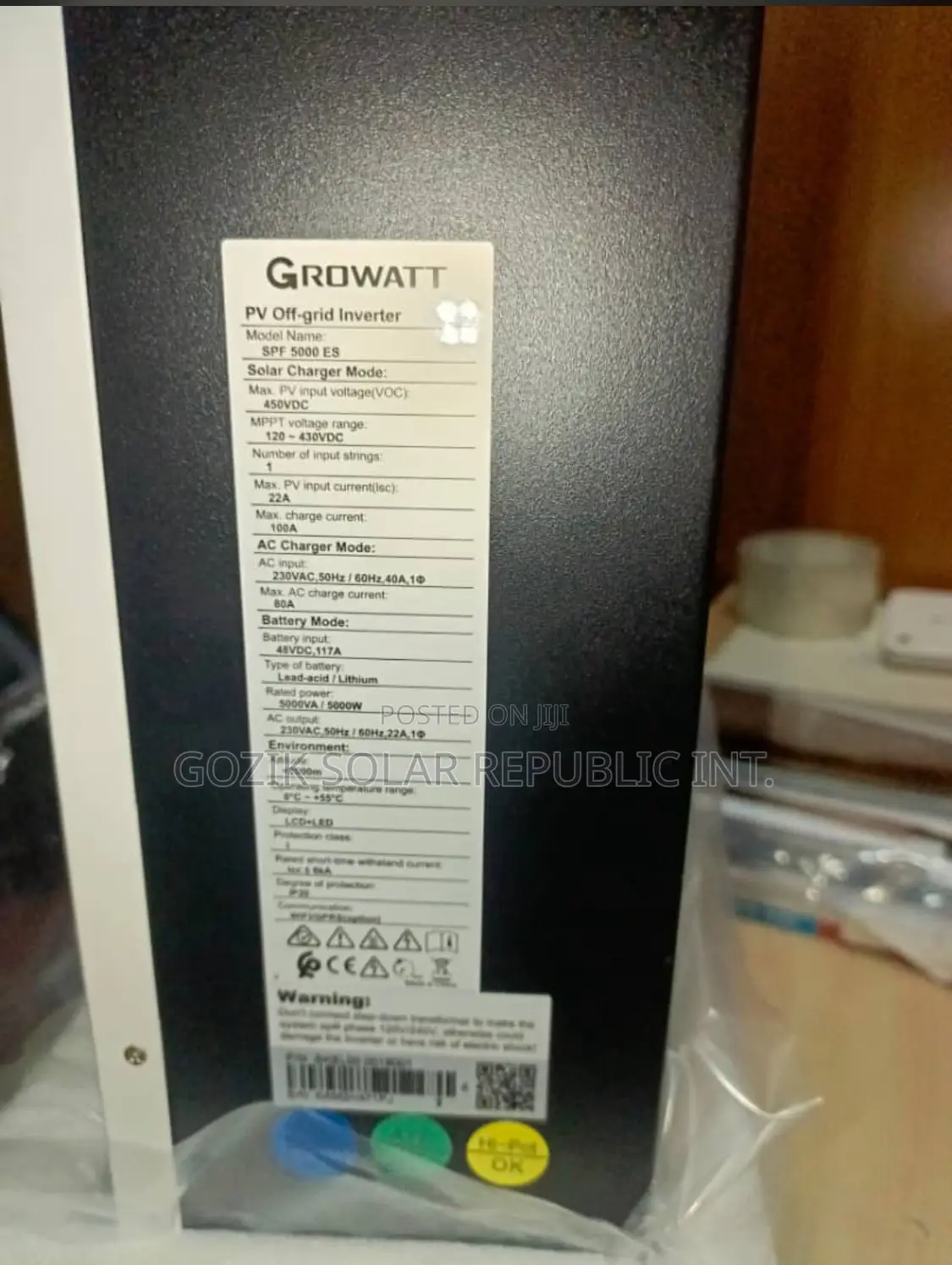 Growatt 5kva 48v Hybrid Inverter