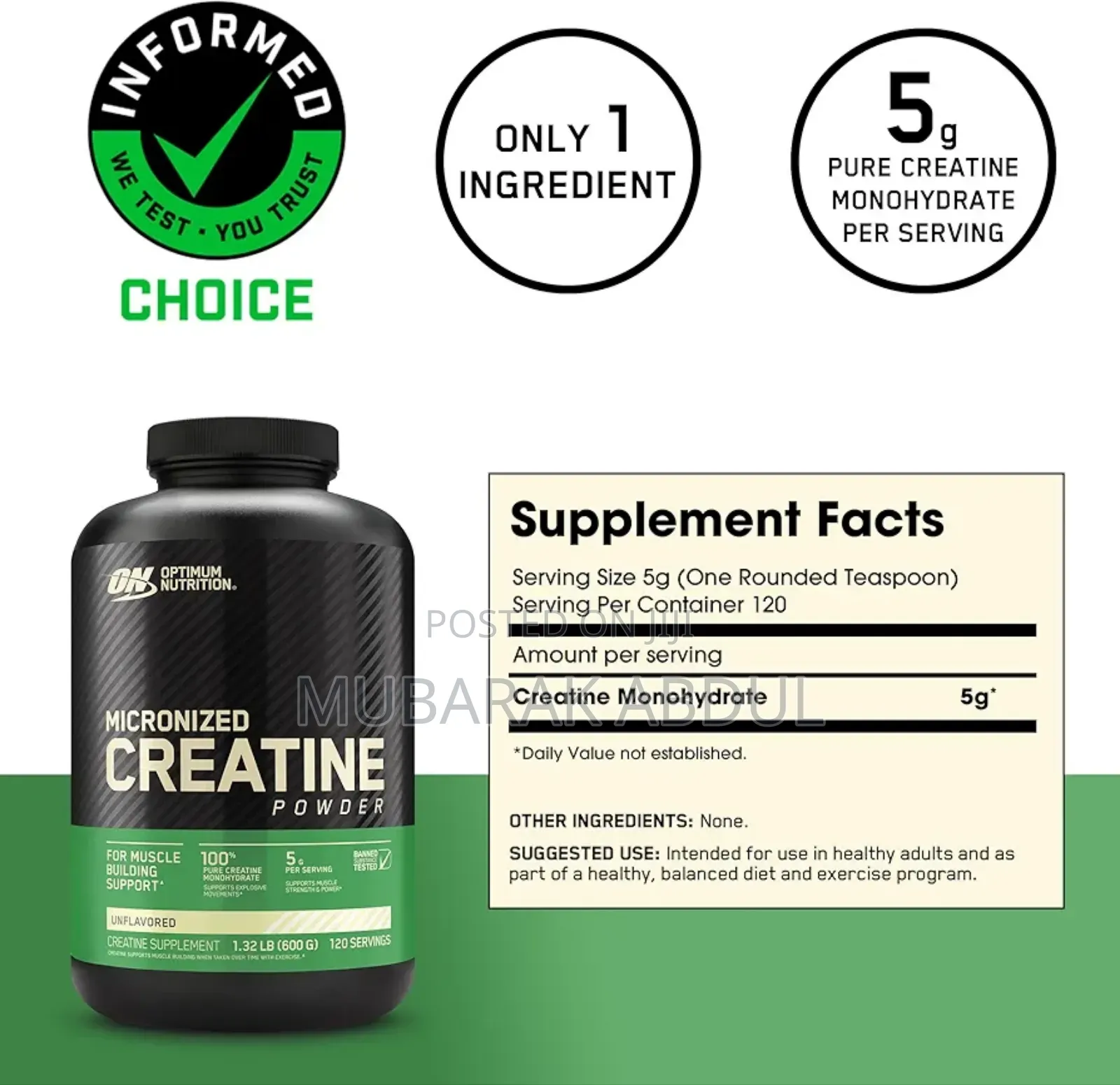Optimum Nutrition Creatine Monohydrate 120 Servings