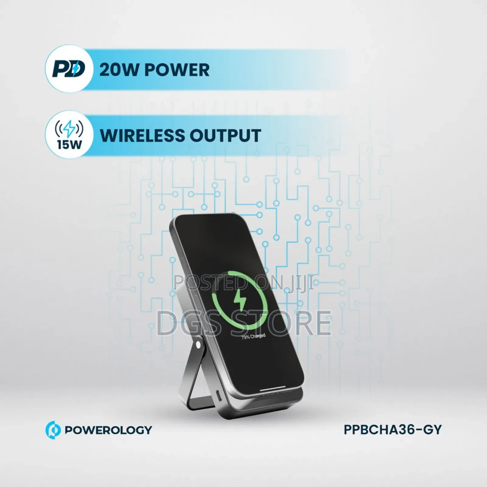 Powerology Pp036 10,000mah Magsafe Power Bank Glass Surface