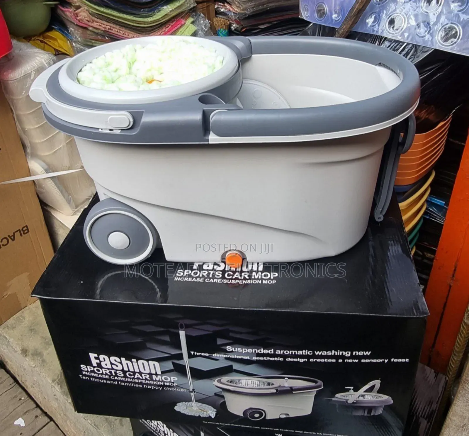 Fashion Sport Car 360° Rotating Quality PVC Mop With Bucket