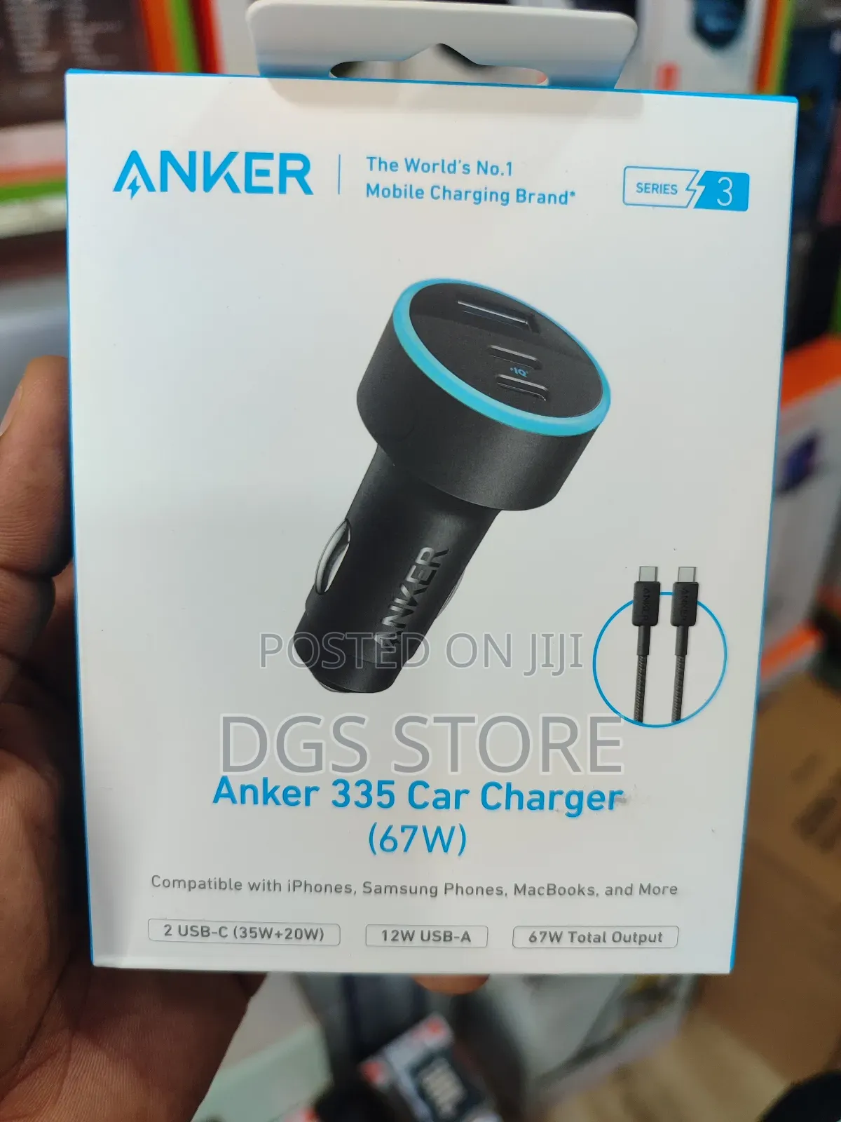 Anker 335 Car Charger 67w With Usb C Cable